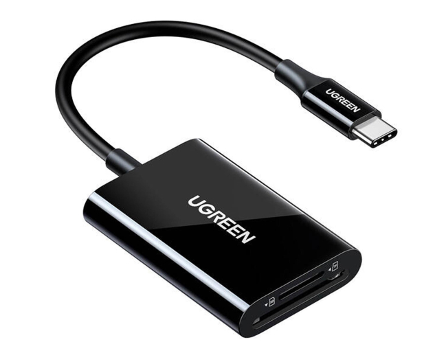 UGREEN Czytnik kart USB-C 2w1 CM265 czarny - 1501453 - zdjęcie